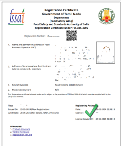 FSSAI Certificate